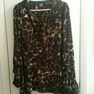 Rafaella leopard-print blouse